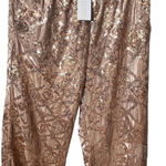 Piper & Scoot Women's Gold Sequin Velvet Dress Pants Size S Party Photo 0