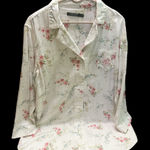 Ralph Lauren Floral Button Down sleep Shirt - White and Pink size XL Photo 1