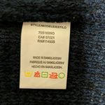 RDI Knit Open Front Cardigan Blue Cotton Acrylic Long Sleeves 3X New Photo 4