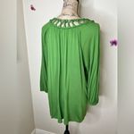 MICHAEL Michael Kors Crochet Neckline Blouse Green Size XL Photo 10