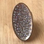Rhinestone Stretch Ring Retro Oval Shape Trendy Photo 1
