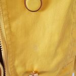 Tory Burch  Yellow Denim Rain Pea Coat Jacket Waxed Cotton sz 6 Photo 3
