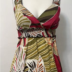 Iz Byer Vintage Y2K Babydoll Top S Floral Tropical Romantic Resort Beach Vacation Sea Photo 0