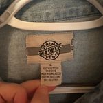 Denim Shirt with Red Embroidery Blue Size L Photo 2