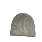 American Eagle AEO Open Knit Beanie Slouch Hat Cream Grey Lace Detail Women’s One Size Photo 1