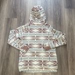 AMPERSAND AVE Earthy Tones Aztec Hoodie Brown Size L Photo 0