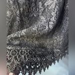 Tempo Paris , gray boho tunic with embroidered lace sequins, made in Italy, med Photo 11