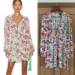 NWT AFRM Caprice Long Sleeve Mini Dress in Summer Daisy Bouquet Women’s size XS​ Red Photo 1