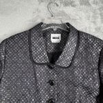 Leslie Fay  Blazer Womens‎ 16 Black Metallic Jacquard Vintage 80s 90s Evening Photo 4