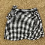 Black Gingham Wrap Skirt Size M Photo 1