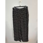 Nipon Studio Women's Black Crescent Moon Rayon Wide Leg Lounge Pants Size 12 Photo 1