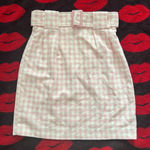 Emoda Japan kawaii gyaru pink white gingham mini skirt XS 24 Photo 0