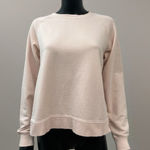 Blush Pink Lace Back Sweatshirt Women's Medium Pullover Feminine Casual J.Crew‎ Size 8 Photo 0