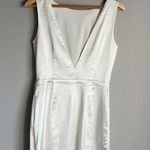 House of Harlow NEW  1960 Low Back Satin Mini Dress in ivory Photo 3