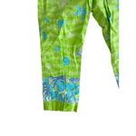 Lilly Pulitzer  Vintage Green Floral Print 100% Cotton Crop Pants Size 12 Photo 4