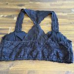 Free People Intimately  Black Lace Bralette Sexy Layering Large L Galloon Photo 3