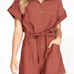 She & Sky She‎ + Sky Pink Romper Medium Cargo Utility Romper Photo 0