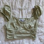 Princess Polly  Green Crop Top Photo 0
