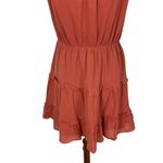 EXPRESS  Dress Medium Pink Flare‎ Ruffle Tiered Boho Party Cocktail Feminine Photo 2
