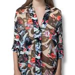 Victoria's Secret Vintage 90s Victoria’s Secret Sheer Floral Kimono Robe One Size Lace Print Photo 0