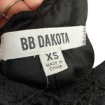BB Dakota Black Lace Cotton Blend Round Neck V-Neck Back Lined Tank Blouse Sz XS Photo 5