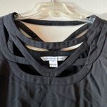 Diane Von Furstenberg DVF Melanie long sleeve cage neck black silk dress size 6 Photo 6