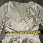 Altar'd State Altar’s State Gold Satin Ruffled Dress - Size Small Photo 3