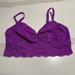 PINK Victoria’s Secret Purple Lace Bralette With Shimmer Women’s Sz S Small Photo 0