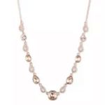 Givenchy Rose Gold Tone 16" Pink Cushion Frontal Necklace Photo 1