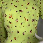 AFRM Revolve Green floral long sleeve dress with beautiful detail back. #82 Photo 6