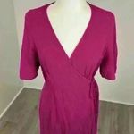 Old Navy  Pink Long Open Front Short Sleeve Cardigan Size L Photo 1