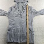 Lululemon Sz 10 In Flux Jacket Dance Studio Reversible Hooded Silver Fox Stretch Photo 8