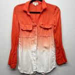Cloth & Stone Cowgirl Dip Dye Button Front Womens Cottage Core Shirt Size Small Photo 0