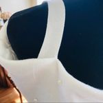 Women’s White Pearl Embellished Sweatshirt sz M Size M Photo 1