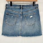 We The Free Asymmetrical Distressed Denim Mini Skirt Size 28 Photo 2