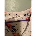 Black Rainn  Floral Polka Dot 3/4 Sleeve V Neck Top Size Medium NWOT Photo 3