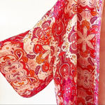 Violet+Claire  Kimono Robe Floral Paisley Pink Size Medium Pink‎ Orange White Photo 4
