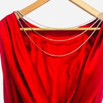 IvaNova Mini Backless Dress W/Rhinestones and Long Dramatic Sheer Sleeve Red 4 Photo 4