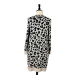 Loft Sweater Dress Crew Neck Long Sleeves Cream Leopard Women’s Plus Size XXL Photo 3