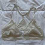 Madewell Intimates Geo Mesh Triangle Bralette White Womens Boho Hippie Fairy Photo 0