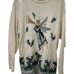 Liz Claiborne Vintage 90s Angel Knit Christmas Sweater Size XL Photo 0