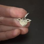 Pandora Silver Heart Pendant with Wings spread your wings and fly Photo 5