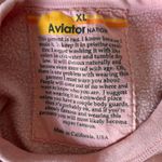 Aviator Nation Women's Heart Embroidery Relaxed Crew Sweatshirt in Pink Size XL Photo 5