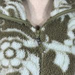 American Eagle  X-Small/Small Huggable Fleece Sherpa Jacket Full-Zip Floral Green Photo 1