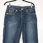 Seven 7 Jeans Seven7 Blue Mid Rise Dark Wash Skinny Jeans Size 4 Photo 3