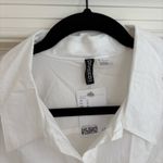H&M White Button Down Blouse Photo 3