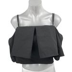 Topshop Black Sleeveless Layered Cami Camisole Tank Blouse Crop Top Size M Photo 0