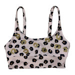 Beach Riot  Leah Top Gold Glitter Leopard Print Sports Bra Pink Black Small Photo 0