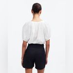 Madewell Clean Button-Tab Shorts in 100% Linen black Women’s SIZE 14 Photo 7