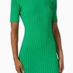 Good American | Ribbed Open Back T Shirt Bodycon Dress in Green Size 1/2 Photo 0